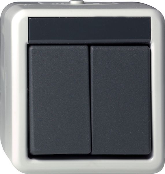 Gira 015530 Wipptaster Serientaster WG AP Grau