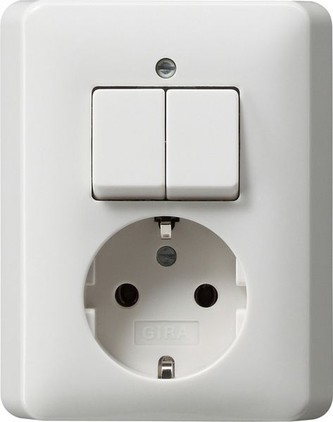 Gira 017503 Kombi Serien/SCHUKO Vollpl. Standard 55 Reinweiß