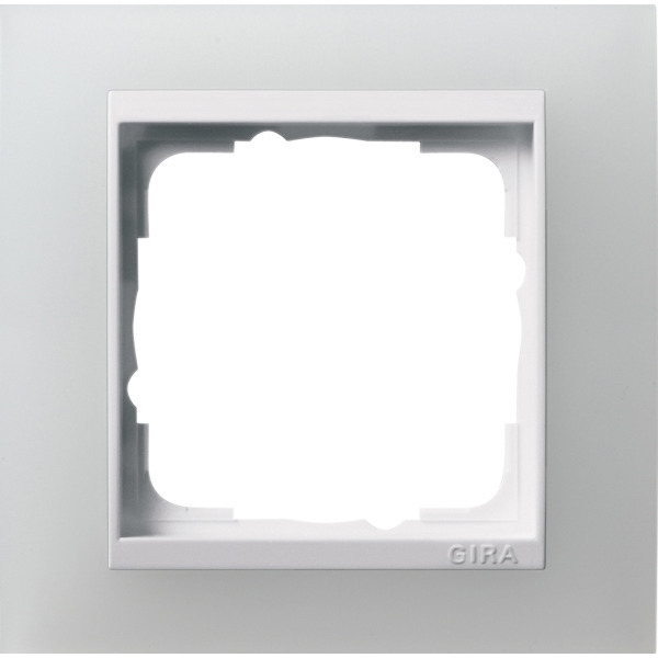 Gira 0211334 Rahmen Event Opak Weiß mit Zwischenrahmen Reinweiß glänzend 1-fach
