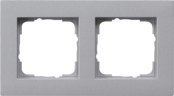 Gira 0212255 Abdeckrahmen 2f flach Gira E2 F Alu