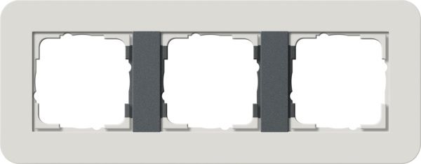 Gira 0213421 Abdeckrahmen 3f Gira E3 Hellgrau/Anthrazit