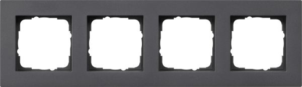 Gira 0214235 Abdeckrahmen 4f flach Gira E2 Anthrazit