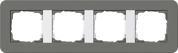 Gira 0214413 Abdeckrahmen 4f Gira E3 Dklgrau/Reinweiß