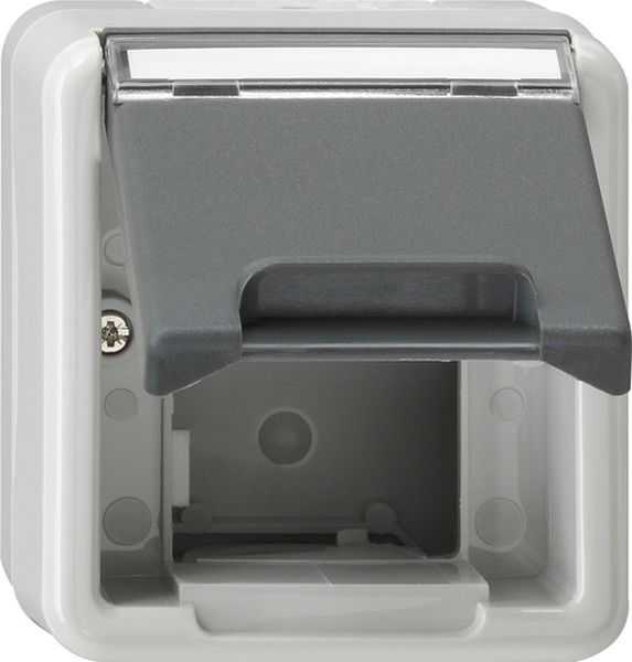 Gira 026230 Gehäuse KD + BSF Einschübe Komm.technik WG AP Grau