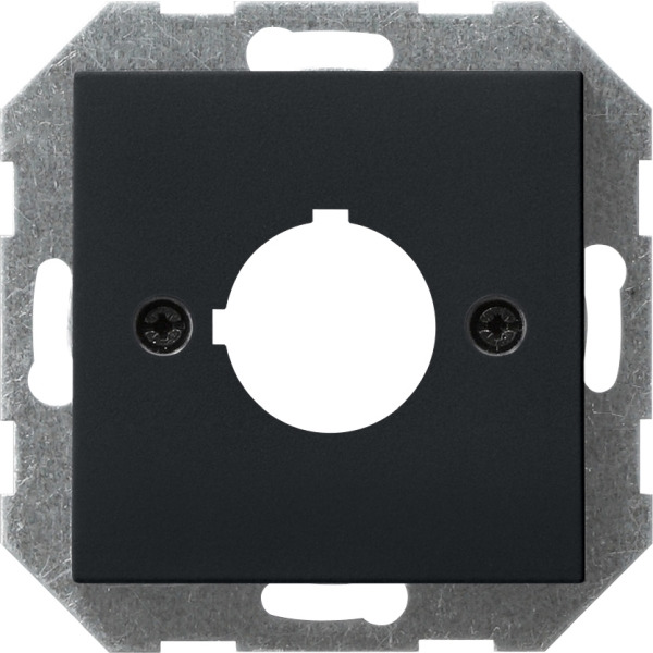 Gira 0272005 Abdeckung mit Tragring zur Aufnahme von Befehls- und Meldegeräten ( 22,5mm) Schwarz matt