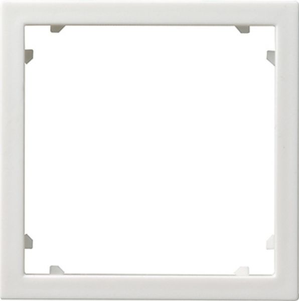 Gira 028327 Adapterrahmen mit quadratischem Ausschnitt für Geräte mit Abdeckung (45x45mm) Reinweiß seidenmatt