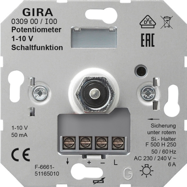 Gira 030900 Einsatz Elektronisches Potentiometer für Steuereingang 1 - 10V Schaltfunktion