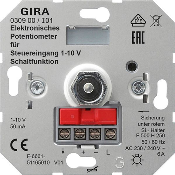 Gira 030900 Potentiometer Steuer 1 - 10 V Schaltfkt Einsatz