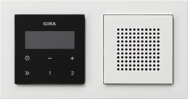Gira 049572 UP-Radio RDS Lautsprecher + Rahmen E2 Gira E2 Reinweiß