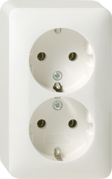 **Gira 078013 Schuko-Doppelsteckdose 16A 250V Reinweiß