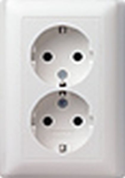 Gira 078803 2f-SCHUKO Vollpl. o.Kr. STK Standard 55 Reinweiß