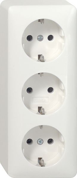 **Gira 078913 Schuko-Dreifachsteckdose 16A 250V Reinweiß