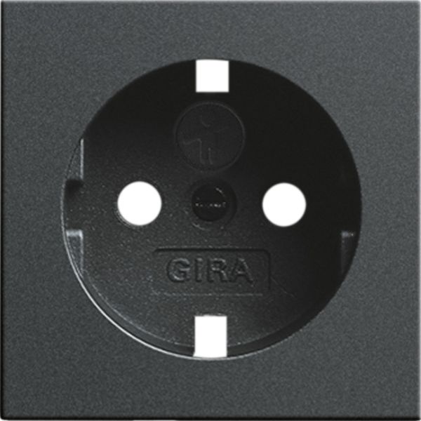 Gira 092128 Abdeckung für Schuko-Steckdose 16A 250V mit erhöhten Berührungsschutz (Shutter) System 55 Anthrazit