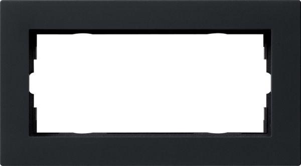 Gira 1002095 Abdeckrahmen 2f o.M. flach Gira E2 Schwarz m