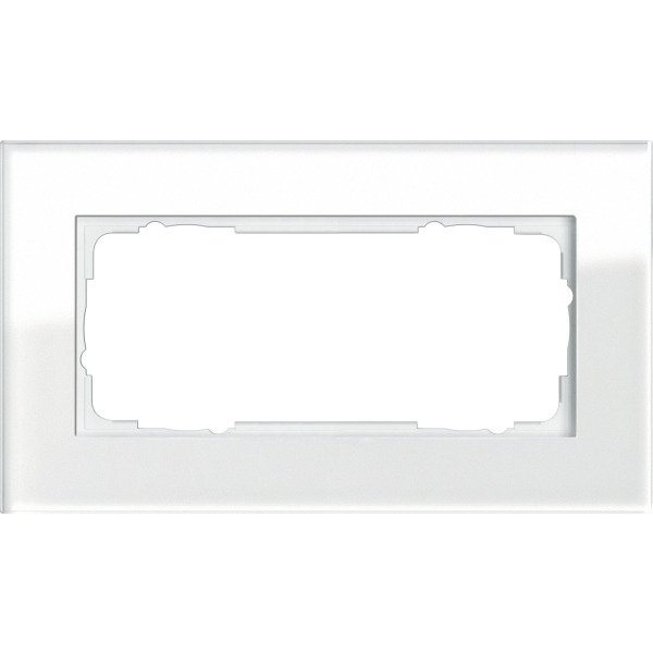 Gira 100212 Rahmen Esprit Glas Weiß 2-fach ohne Mittelsteg