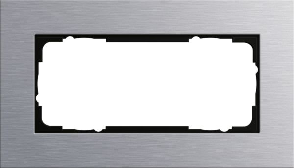 Gira 100217 Abdeckrahmen 2f o.M. Gira Esprit Aluminium