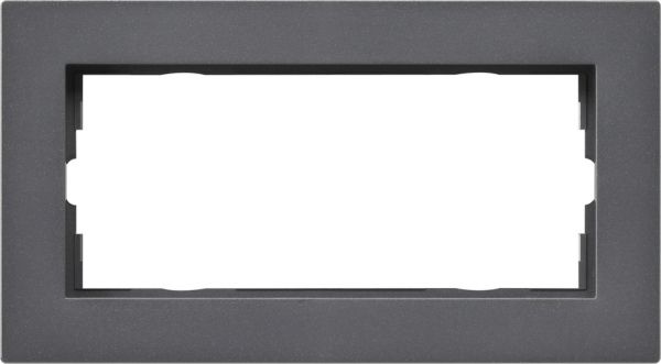 Gira 1002235 Abdeckrahmen 2f o.M. flach Gira E2 Anthrazit