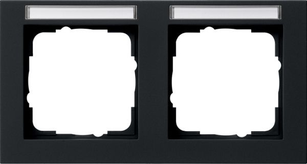 Gira 109209 Abdeckrahmen 2f waager. BSF Gira E2 Schwarz m