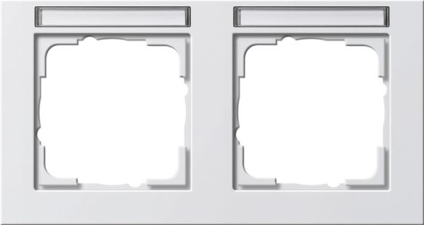 Gira 109222 Abdeckrahmen 2f waager. BSF Gira E2 Reinweiß m