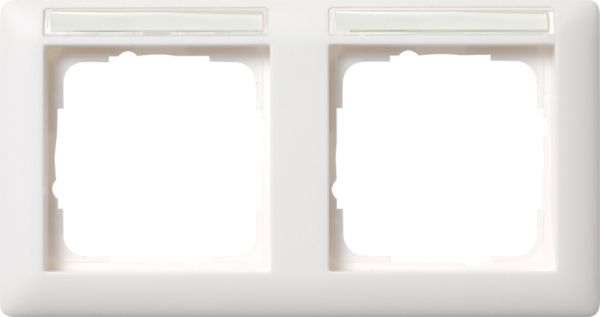 Gira 109227 Abdeckrahmen 2f waager. BSF Standard 55 Reinweiß m