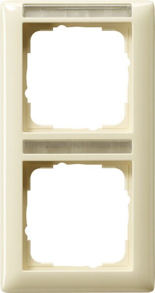 Gira 110201 Abdeckrahmen 2f senkr. BSF Standard 55 Cremeweiß