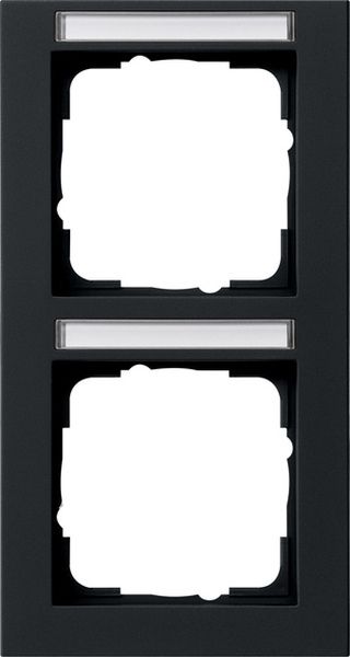 Gira 110209 Abdeckrahmen 2f senkr. BSF Gira E2 Schwarz m
