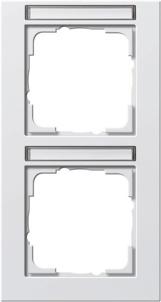 Gira 110222 Abdeckrahmen 2f senkr. BSF Gira E2 Reinweiß m