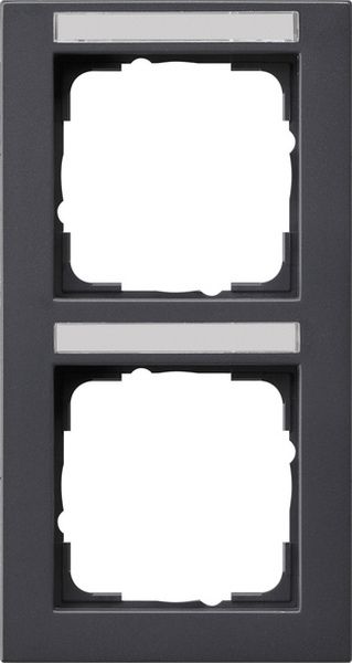 Gira 110223 Abdeckrahmen 2f senkr. BSF Gira E2 Anthrazit