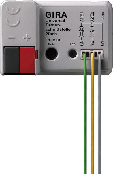 Gira 111800 Universal-Tasterschnittstelle 2-fach für KNX