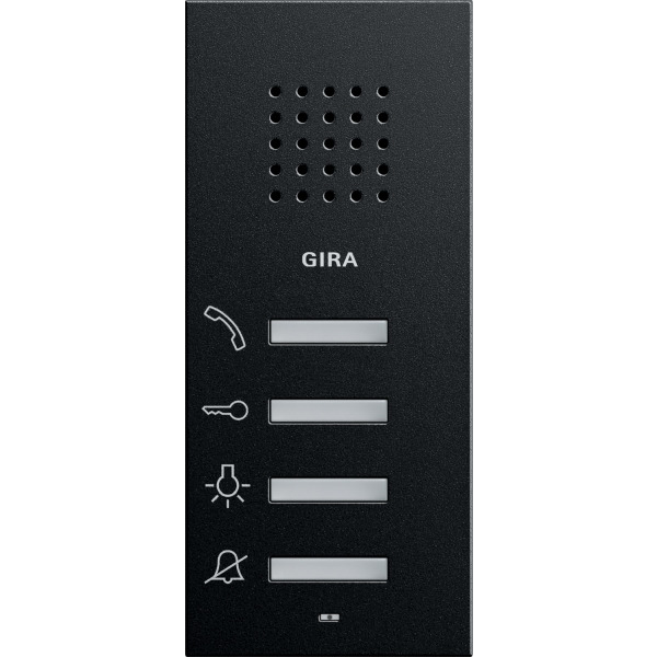 Gira 1250005 Wohnungsstation AP System 55 Schwarz matt