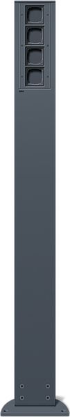 Gira 135428 Energiesäule mit 4 Leereinheiten Höhe 1400mm unbestückt Anthrazit Energiesäule und Lichtsäulen mit Lichtelementen und ohne für den Außenbereich