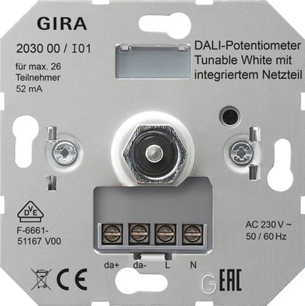 Gira 203000 DALI Potentiometer Tunable White mit Netzteil