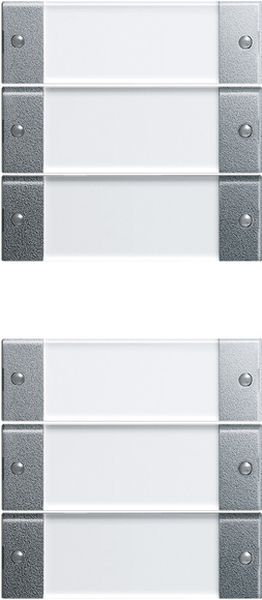 Gira 213626 Wippenset 6f (3+3) BSF System 55 Klar/F Alu