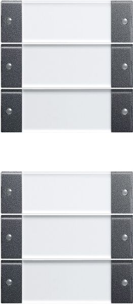 Gira 213628 Wippenset 6f (3+3) BSF System 55 Klar/Anthrazit