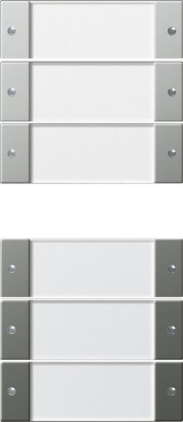 Gira 2136600 Wippenset 6f (3+3) BSF System 55 Klar/Edelstahl