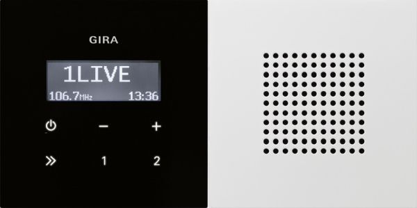 Gira 2280112 UP-Radio RDS Lautsprecher Flächenschalter Reinweiß