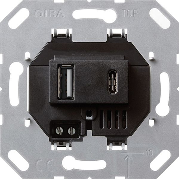 Gira 236900 USB-Spannungsvers. 2f Typ A/C Einsatz Schwarz
