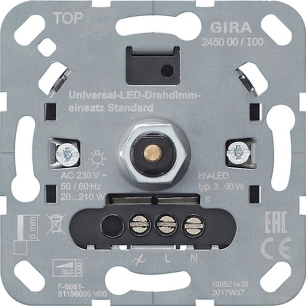 Gira 245000 S3000 Uni-LED-Drehdimmeins. Standard Einsatz