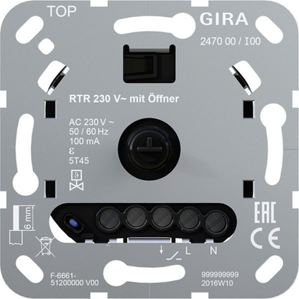 Gira 247000 Einsatz Raumtemperaturregler 230V mit Öffner