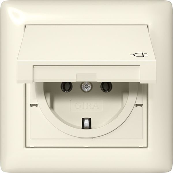 Gira 415701 SCHUKO-Steckd. KD + Set IP44 + Rahmen 1f Standard 55 Cremeweiß