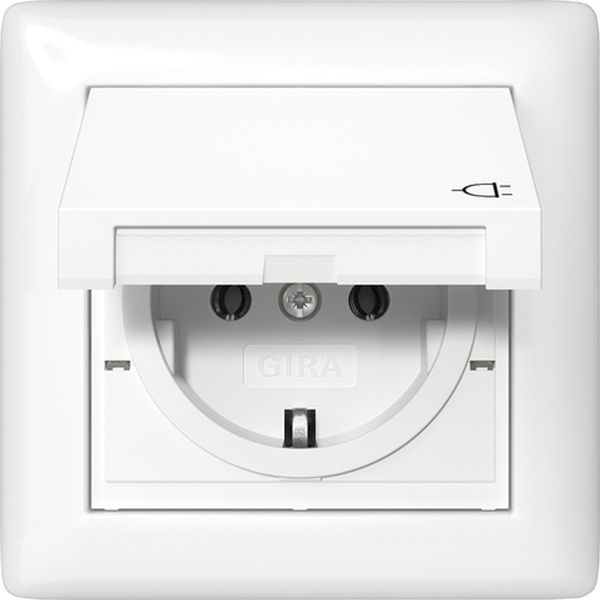 Gira 415703 SCHUKO-Steckd. KD + Set IP44 + Rahmen 1f Standard 55 Reinweiß