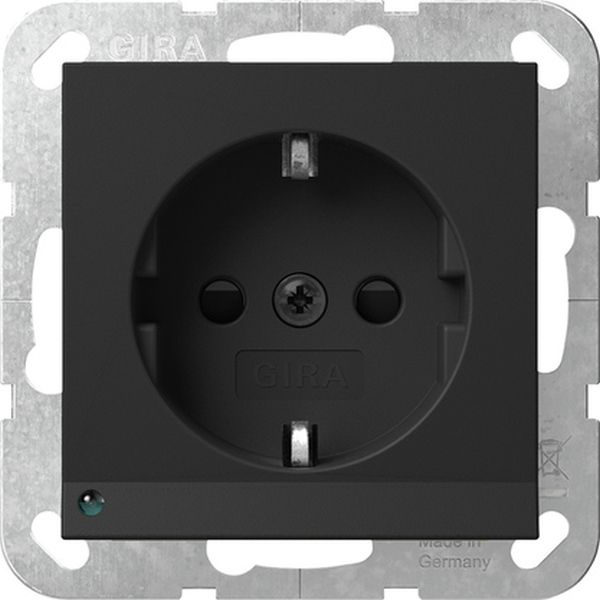 Gira 4170005 SCHUKO-Steckd. LED-Leuchte + SP System 55 Schwarz m