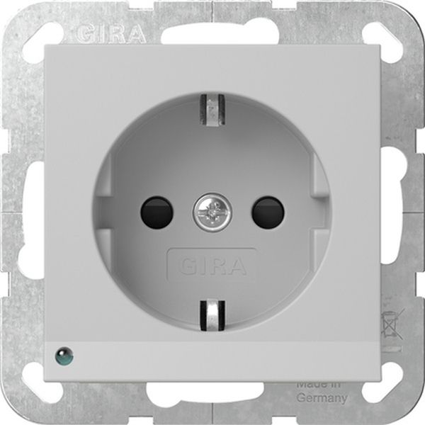 Gira 4170015 SCHUKO-Steckd. LED-Leuchte + SP System 55 Grau m