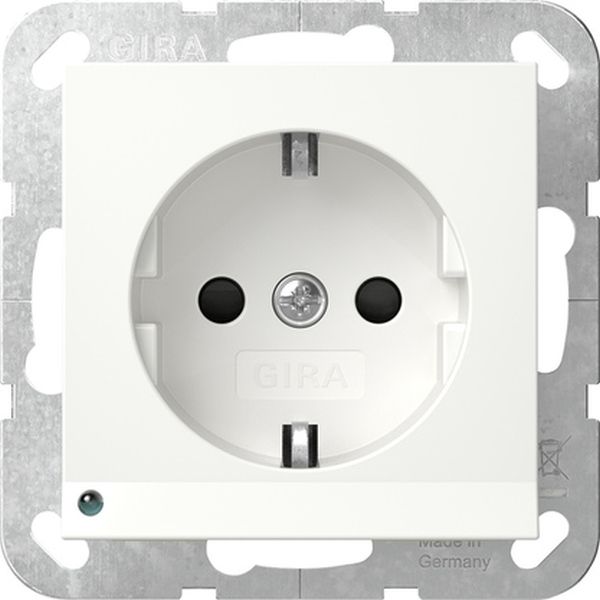 Gira 417003 SCHUKO-Steckd. LED-Leuchte + SP System 55 Reinweiß