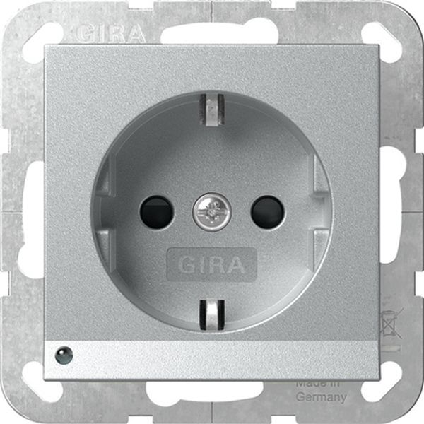 Gira 417026 SCHUKO-Steckd. LED-Leuchte + SP System 55 F Alu