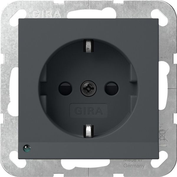 Gira 417028 SCHUKO-Steckd. LED-Leuchte + SP System 55 Anthrazit