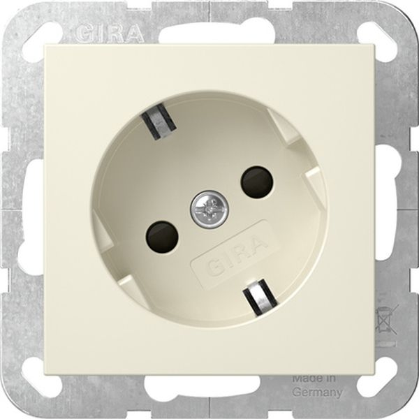 Gira 441801 SCHUKO-Steckd. 30° + SP System 55 Cremeweiß