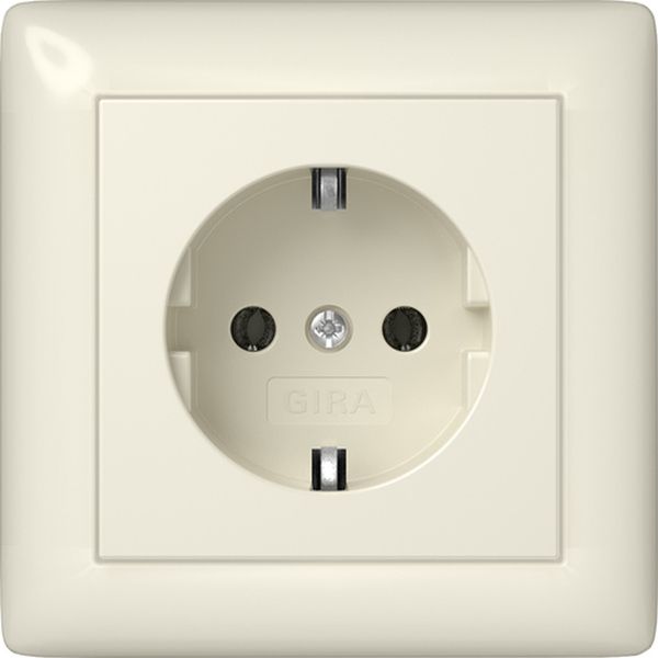 Gira 444001 SCHUKO-Steckd. Vollpl. Standard 55 Cremeweiß