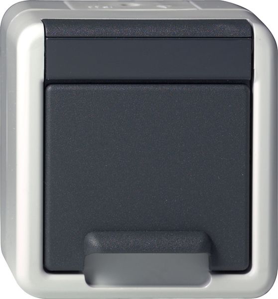 Gira 444030 SCHUKO-Steckd. KD WG AP Grau