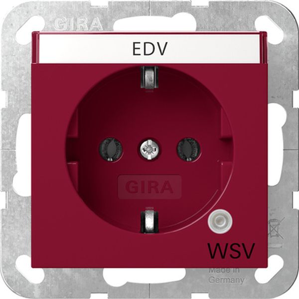 Gira 4452108 SCHUKO-Steckd. Kontroll GN + BSF WSV System 55 Rot